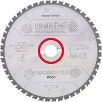 Pyörösahanterä Metabo HM Precision Cut Wood-Professional 254x30 Z60 WZ 5° neg