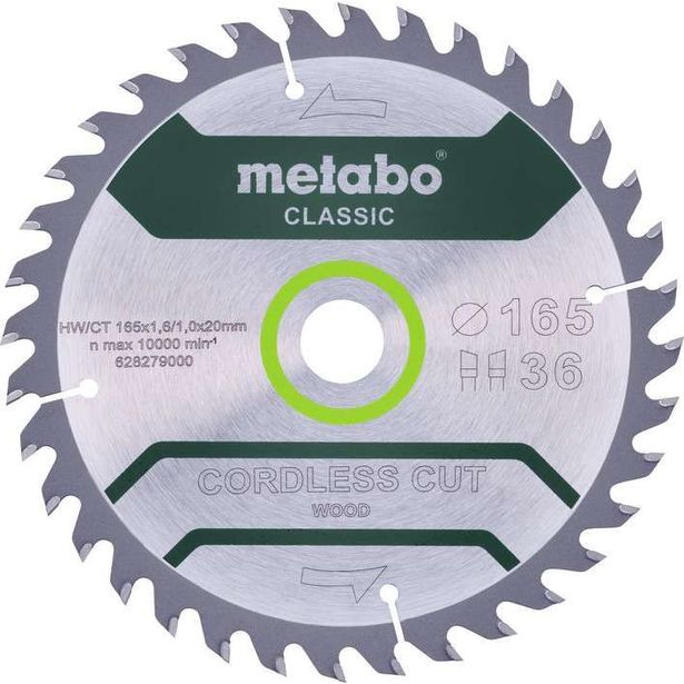 Pyörösahanterä Metabo HM HW/CT 165x20 18 WZ 20° Classic