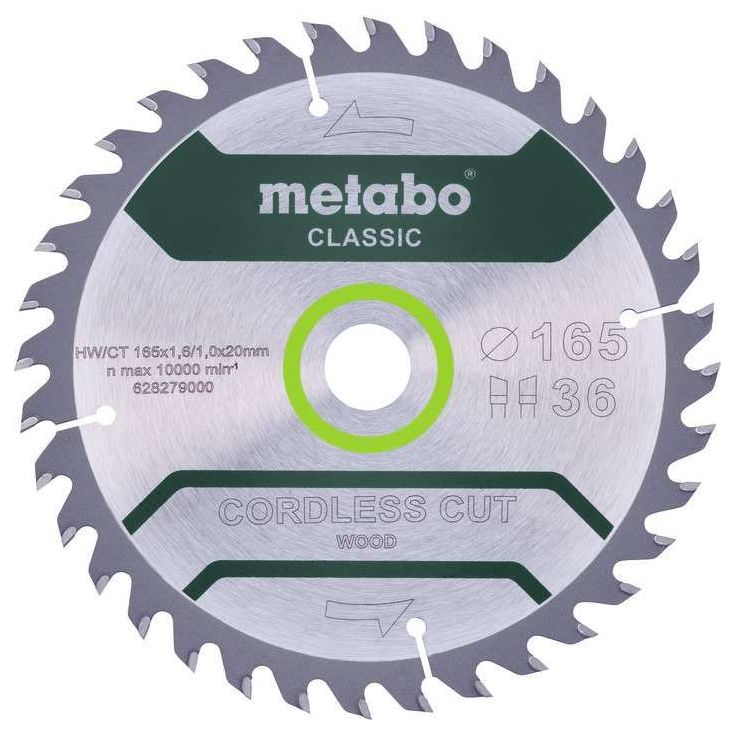 Pyörösahanterä Metabo HM HW/CT 165x20 18 WZ 20° Classic