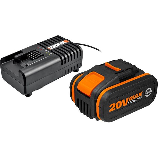 Akku ja laturi Worx WA3604 20V 4.0Ah