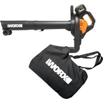 Akkulehtipuhallin Worx WG583E 2x20V 2x4 Ah akulla