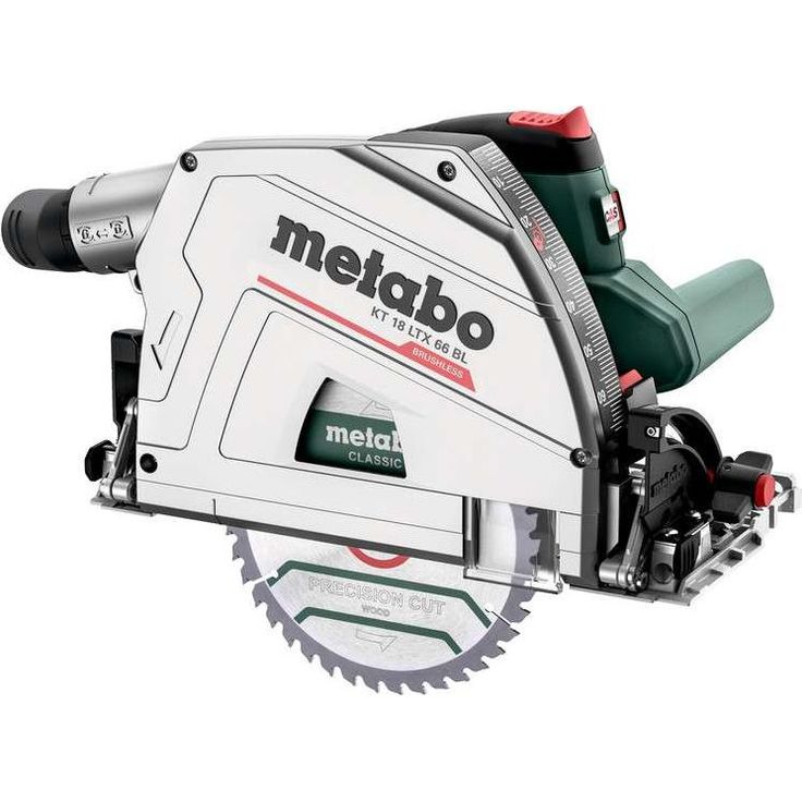 Pöyrösaha Metabo KT 18 LTX 66 BL 18V metaBOX 340 -säilytyslaatikossa ilman akkua ja laturia