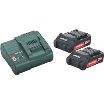 Akkupaketti Metabo 18V 2x2.0 Ah laturilla SC 30