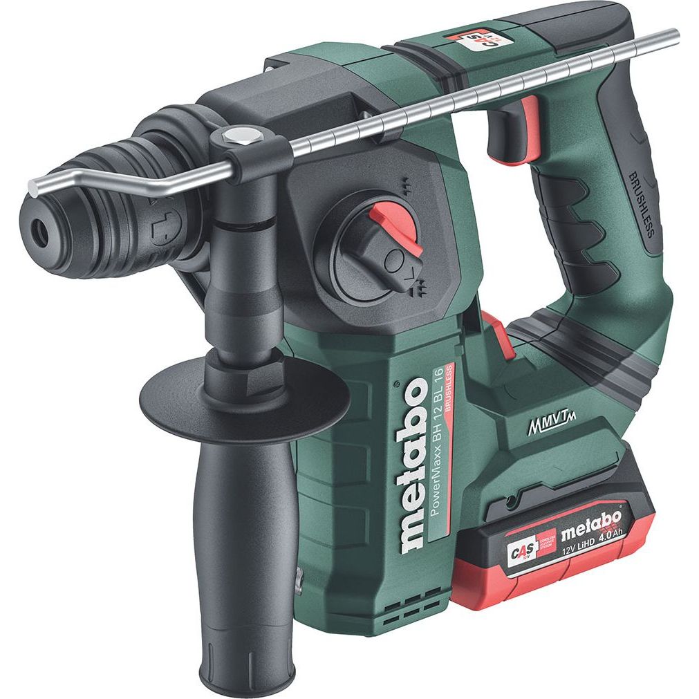 Poravasara Metabo PowerMaxx BH 12 BL 16 12V 2x4,0 Ah akuilla ja laturilla ASC 55