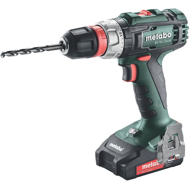 Akkuporakone Metabo BS 18 L Quick 18V 2x2.0Ah akulla ja laturilla SC 30