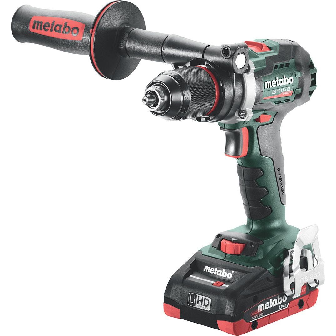 Akkuporakone Metabo BS 18 LTX BL I 18V 2x4,0Ah akulla ja laturilla ASC 55 ''AIR COOLED''