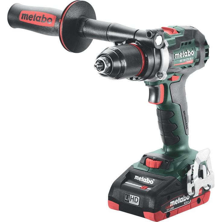 Akkuporakone Metabo BS 18 LTX BL I 18V 2x4,0Ah akulla ja laturilla ASC 55 ''AIR COOLED''