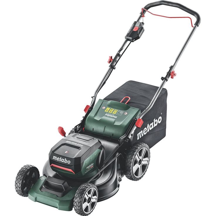 Akkuruohonleikkuri Metabo RM 36-18 LTX BL 46 18V sisältää 2x5.2Ah akut ja ASC 145 Duo -laturin