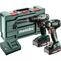 Työkalupaketti Metabo Combo Set 2.8.1 18V sisältää 2x2.0Ah akut ja laturin SC 30