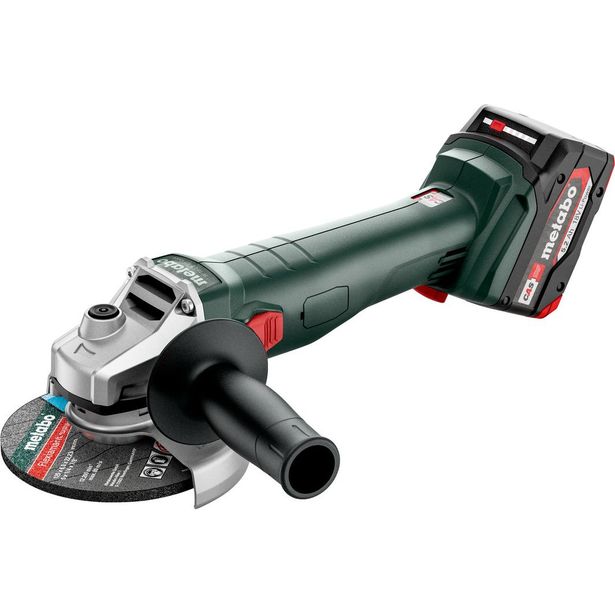 Akkukulmahiomakone Metabo W 18 L 9-125 Quick sisältää 2x5.2Ah Li-Power-akut