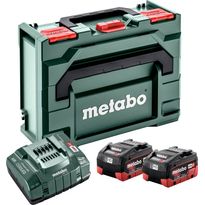 Akkusarja Metabo 2x10.0 Ah LiHD laturilla ASC 145