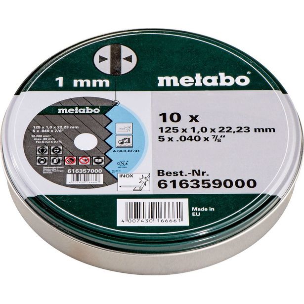 Katkaisulaikka Metabo metalli/INOX 10kpl