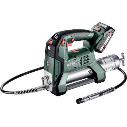 Rasvaruisku Metabo FP 18 LTX sisältää 2x2Ah akut ja laturin