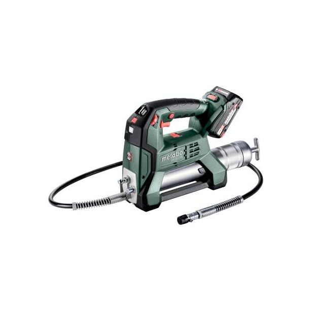 Rasvaruisku Metabo FP 18 LTX sisältää 2x2Ah akut ja laturin