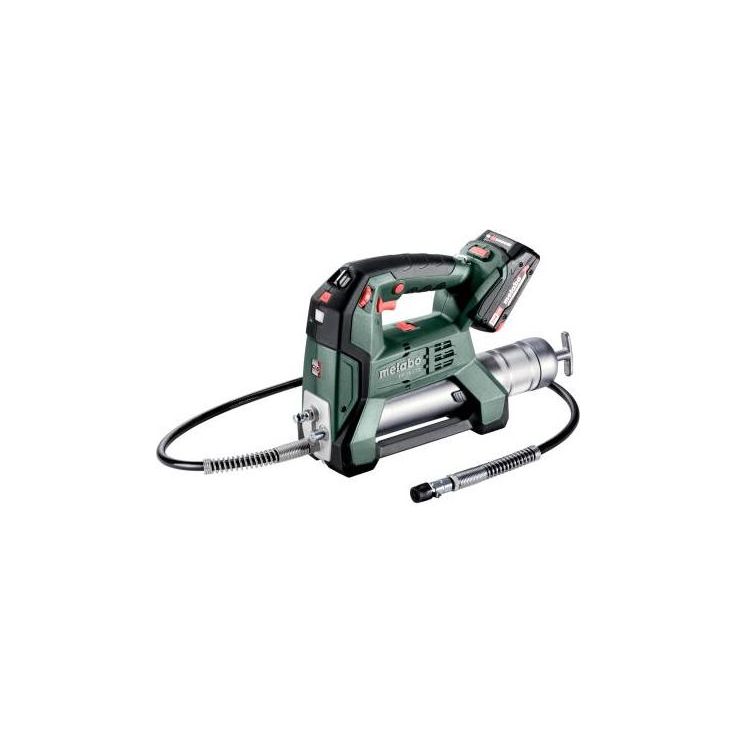 Rasvaruisku Metabo FP 18 LTX sisältää 2x2Ah akut ja laturin
