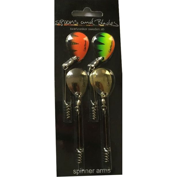 Spinner Abu Garcia Rig Svartzonker 4kpl Silver Gold Fire Tiger Red Tiger