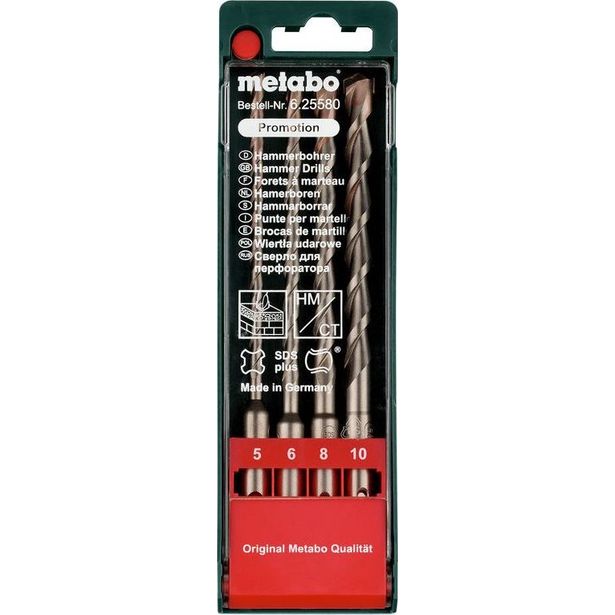 Porasarja Metabo SDS Plus kasetti Ø5/6/8/10mm 4 osaa