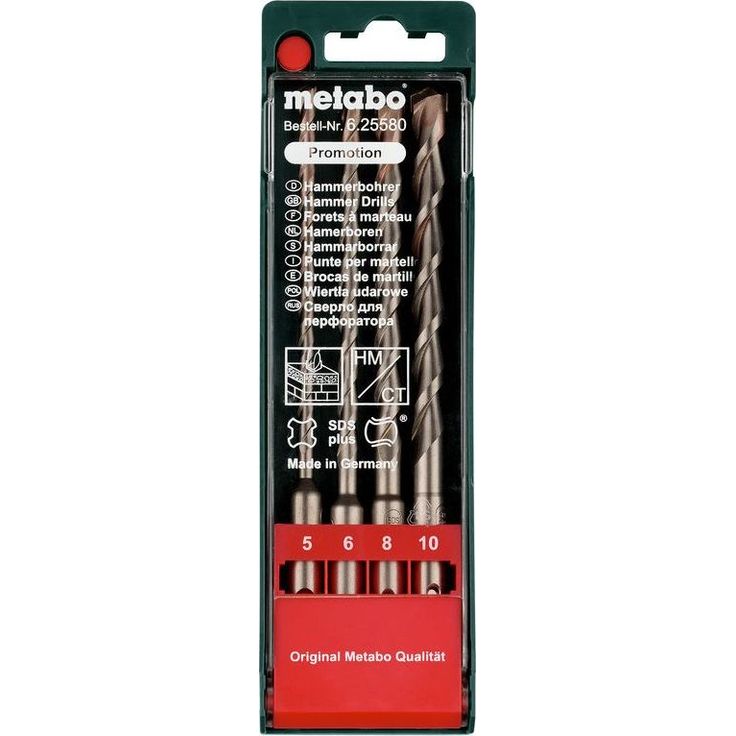 Porasarja Metabo SDS Plus kasetti Ø5/6/8/10mm 4 osaa