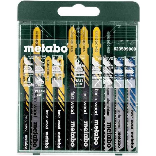 Pistosaseteräsarja Metabo 10 osaa