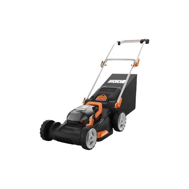 Akkuruohonleikkuri Worx 2x20V 40cm sisältää 2x4,0 Ah akun ja tuplalaturin