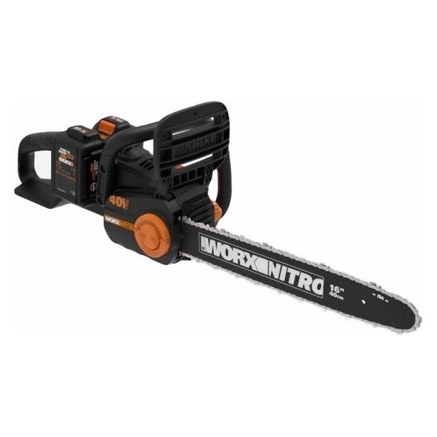 Akkumoottorisaha Worx WG385E 2x20V 40cm sisältää 2x4,0 Ah akun ja laturin