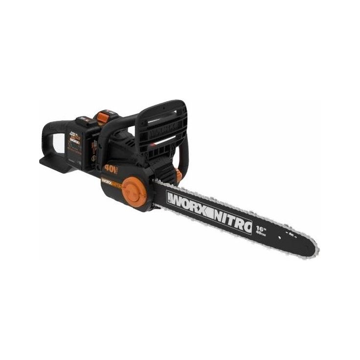 Akkumoottorisaha Worx WG385E 2x20V 40cm sisältää 2x4,0 Ah akun ja laturin