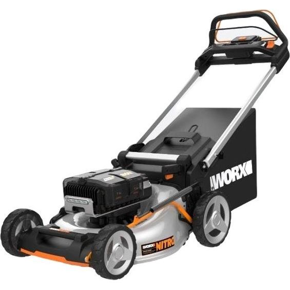 Akkuruohonleikkuri Worx WG761E 80V 53cm sisältää 4x20V akun ja laturin
