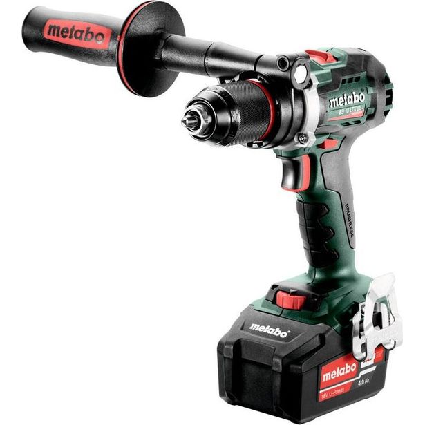 Akkuporakone/ruuvinväännin Metabo BS 18 LTX BL I 18V sisältää 2x4,0Ah akut ja laturin