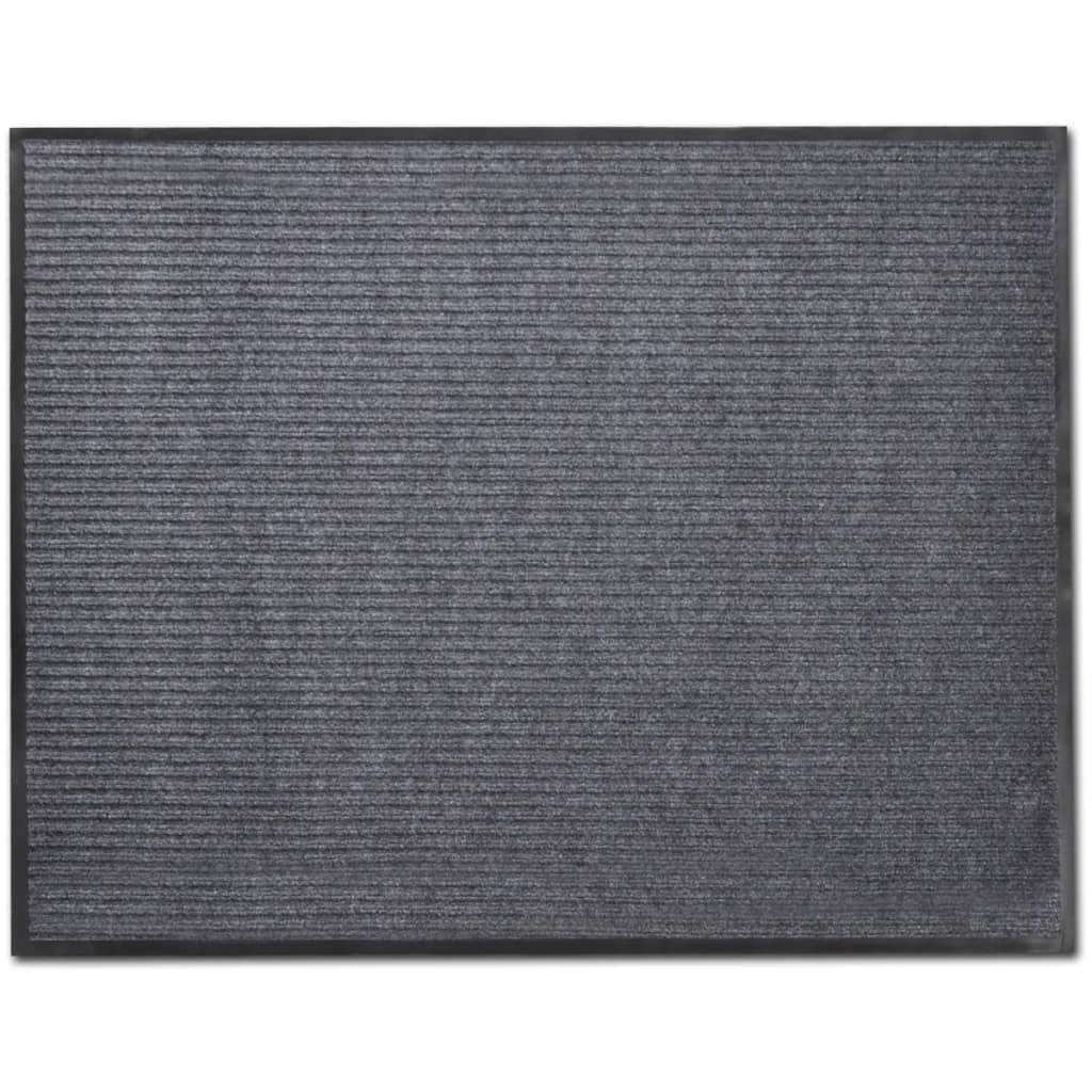 Harmaa pvc ovimatto 90 x 120 cm