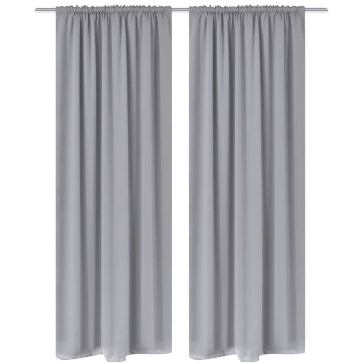 Harmaat pimennysverhot verhotankouralla 2 kpl 135 x 245 cm_1