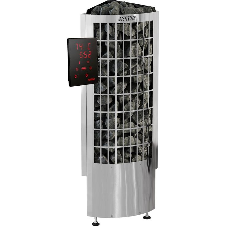 Sähkökiuas Harvia Cilindro Corner PCC70XE Steel, 6,8kW, 6-10m³, erillinen ohjaus