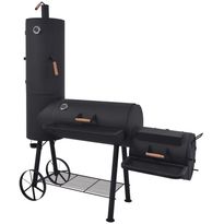 Hiilisavustin/-grilli + alahylly musta lujatekoinen xxl