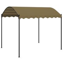 Huvimaja 4x3x2,6 m ruskeanharmaa 180 g/m²