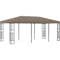 Huvimaja 6x3 m harmaanruskea kangas