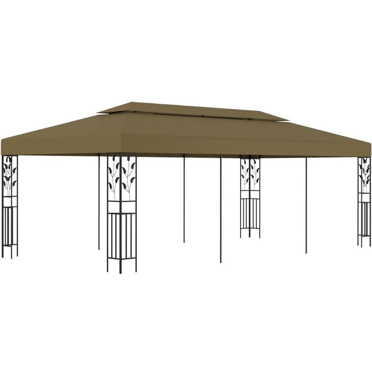 Huvimaja 6x3 m ruskeanharmaa 180 g/mâ²_1