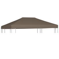 Huvimajan katto 310 g/m² 3x3 m harmaanruskea