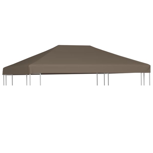 Huvimajan katto 310 g neliömetri 3x3 m harmaanruskea