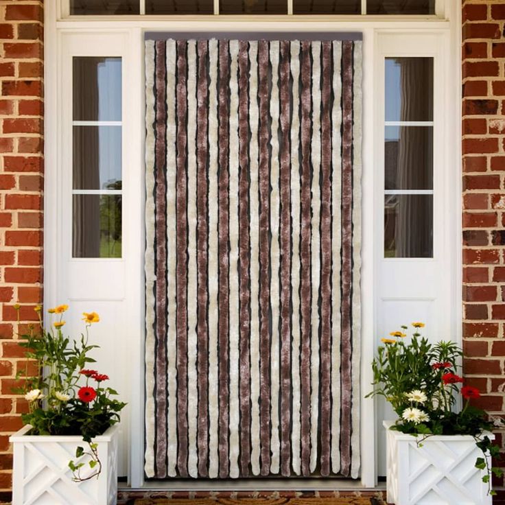Hyönteisverho beige ja vaaleanruskea 56x200 cm chenille_1