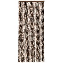 Hyönteisverho ruskea ja valkoinen 56x185 cm chenille