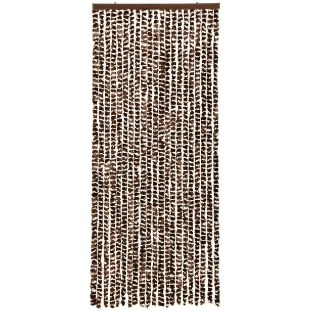 Hyönteisverho ruskea ja valkoinen 56x185 cm chenille_1