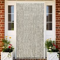 Hyönteisverho vaalean- ja tummanharmaa 100x220 cm chenille