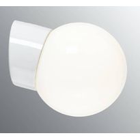 Seinävalaisin Ifö Electric Classic Glob, Ø150mm, opaalilasi, valkoinen, vino, IP20, Verkkokaupan poistotuote