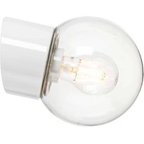 Seinävalaisin Ifö Electric Classic Glob, Ø150mm, kirkas kupu, valkoinen, vino, IP54