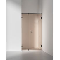 Suihkuovi INR Arc 4 Original, pronssilasi, mattamusta profiili, mittatilaus