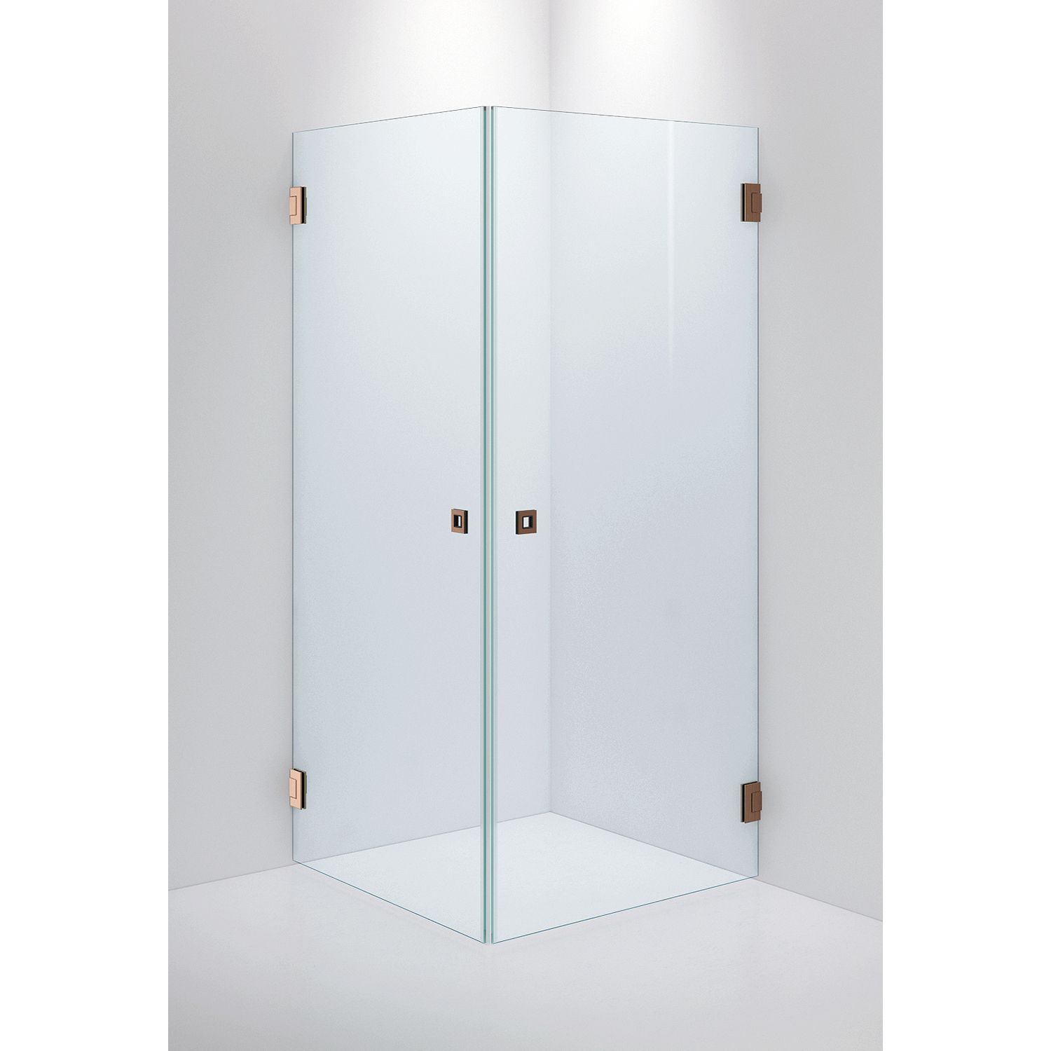 Suihkunurkka INR Arc 12 Original, kirkas lasi, pronssiprofiili, 900x900