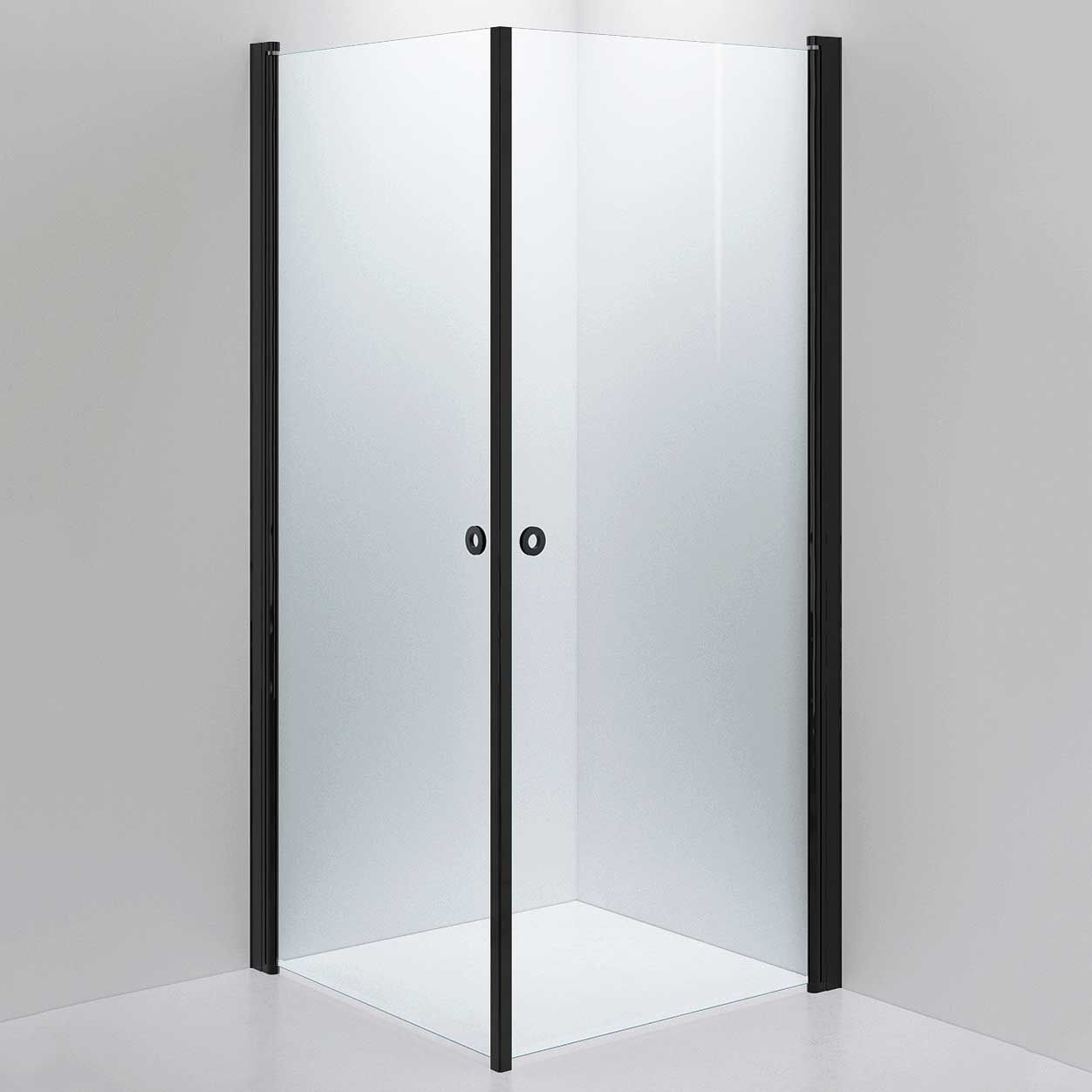 Suihkunurkka INR LINC Angel, 90x100cm, kirkas lasi, musta profiili