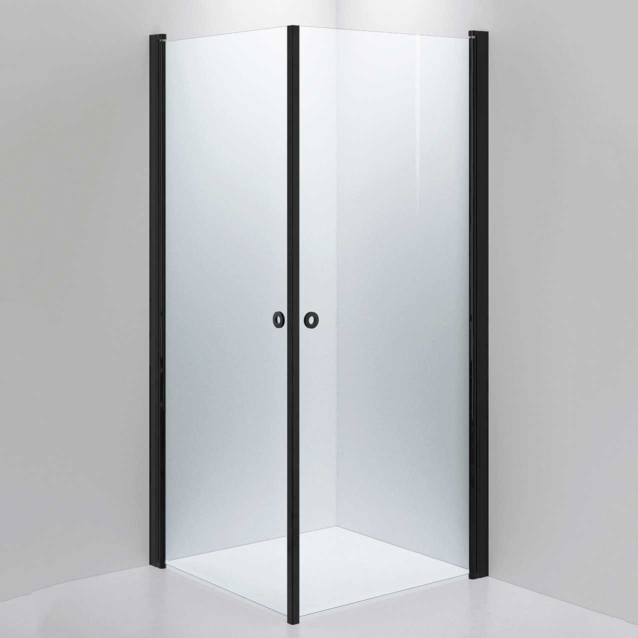 Suihkunurkka INR LINC Angel, 80x80cm, Timeless-lasi, musta profiili