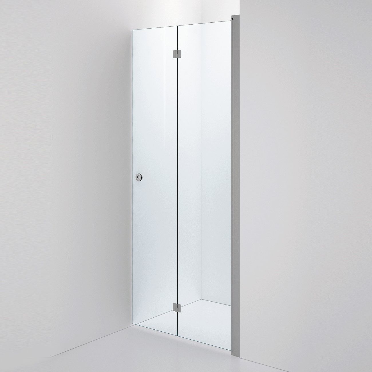 Suihkuovi INR LINC 2 Flex, 77.5cm, kirkas lasi, harjattu alumiiniprofiili, oikea