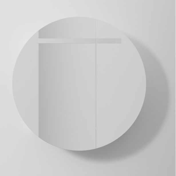 Peilikaappi INR Circ Ø80, 800x160mm, Pure White