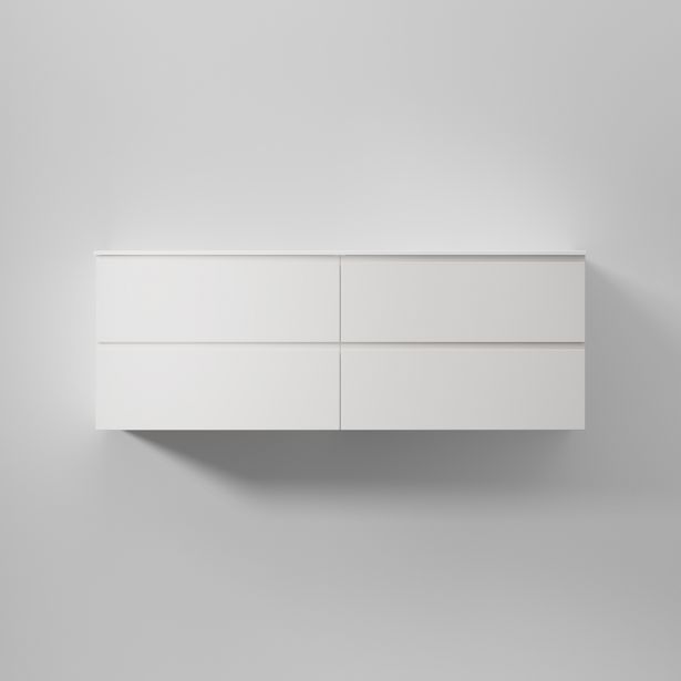 Allaskaappi INR Core Grip 140 D, 1400x454mm, Pure White